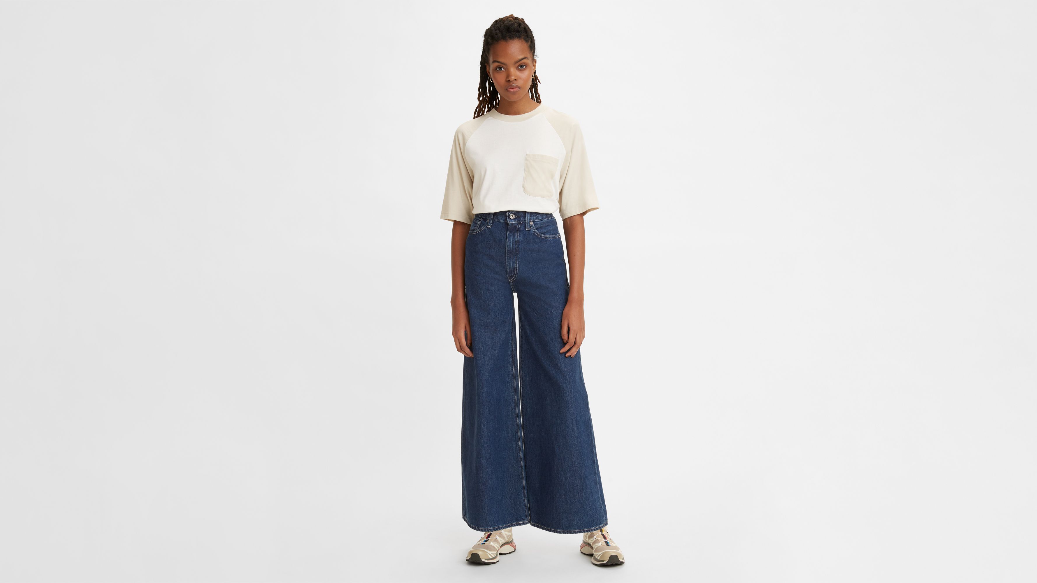 Jean Levi's® Made & Crafted® Full Flare - Orbit Rinse - Bleu