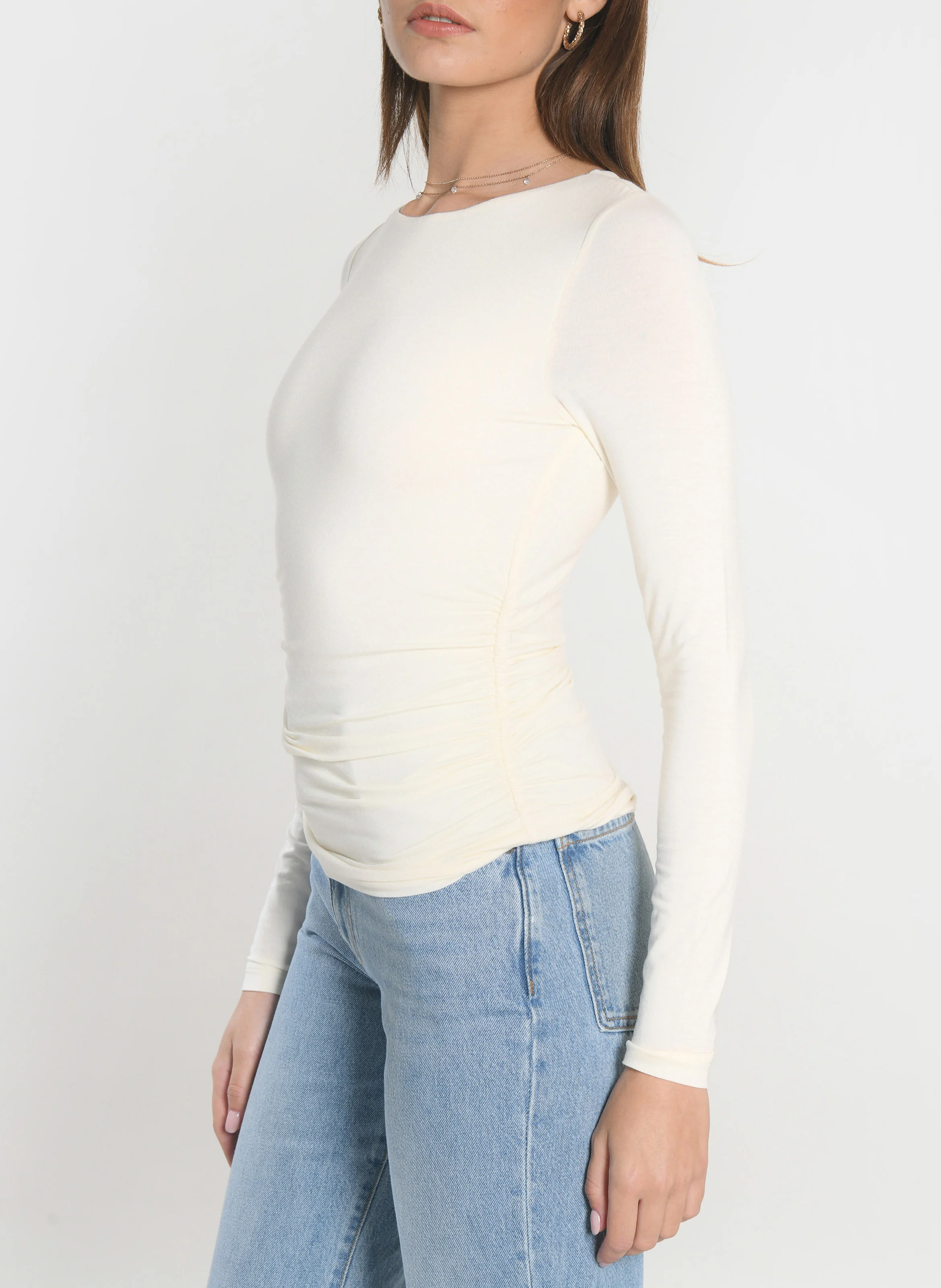 SIA - Tee-shirt cintré col rond| Blanc