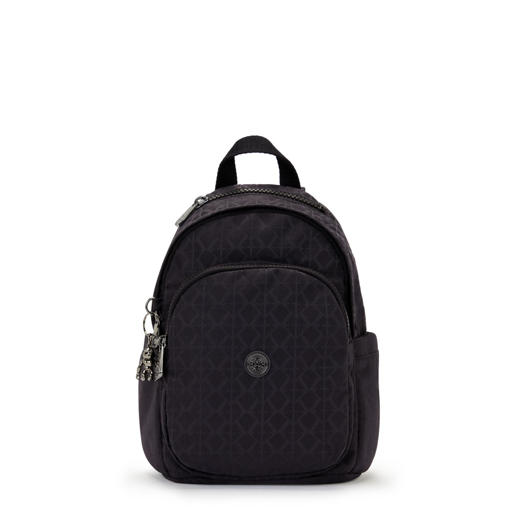DELIA MINI Petit Sac à Dos avec Poche Frontale et Poignée Supérieure - Signature Black QVC