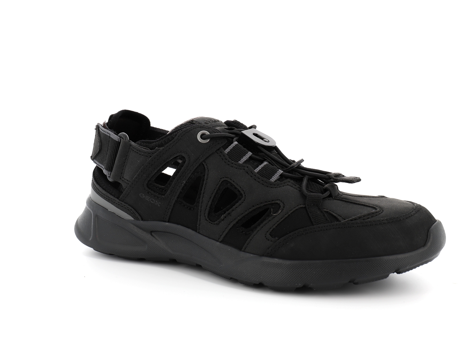 Geox-U SANZIO U45G7D Matières combinées Noir Gris