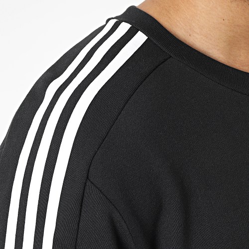 Sweat Crewneck A Bandes 3 Stripes IC9317 Noir