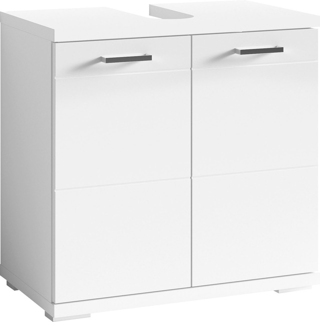 byLIVING Waschbeckenunterschrank »Nebraska« Breite 60 cm, mit Hochglanzlackierung und verchromten Metallgriffen