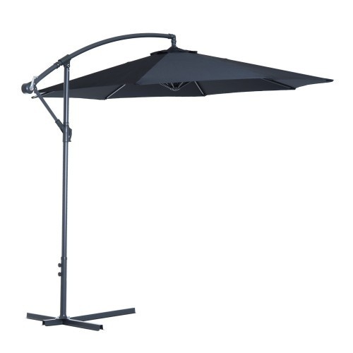Guarda-sol Outsunny para jardim, preto