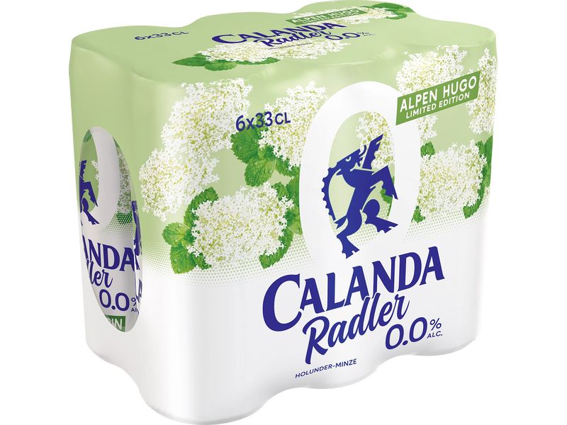 Calanda Bier Radler Alpen Hugo 6 x 0.33 l Alkoholfreies Biermischgetränk