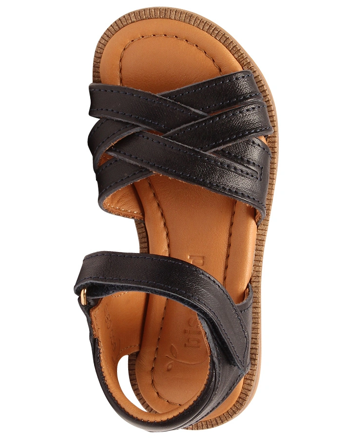 Leder-Sandalen BESSA in navy