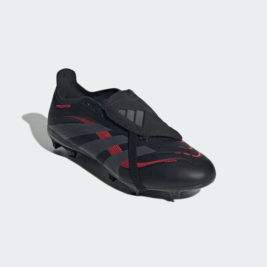 adidas Predator League Fold-over Tongue FG/AG Stealth Victory - Noir/Gris/Lucid Red