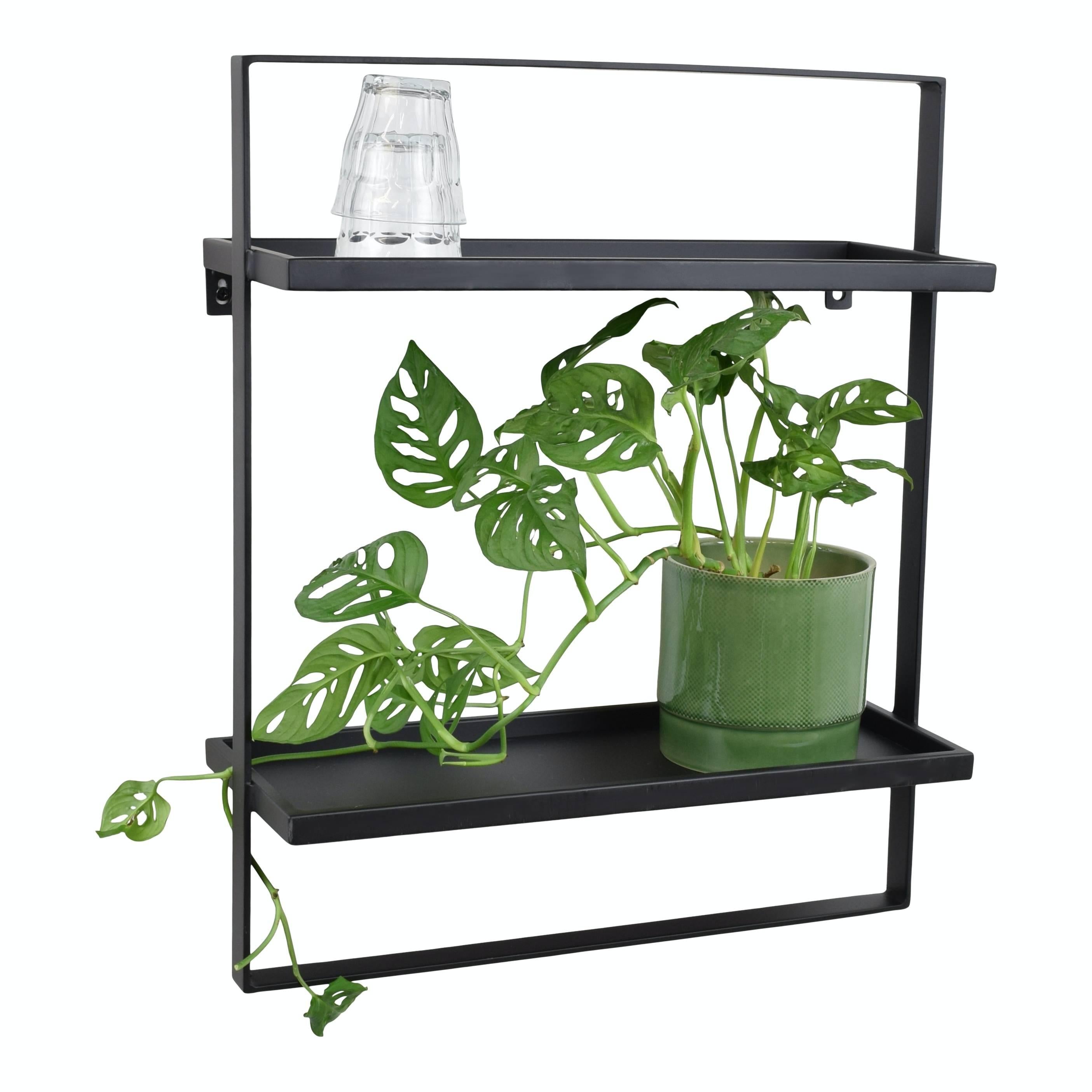 LOFT42 Wandrek Dymo - Zwart â Metaal â 60x50x15
