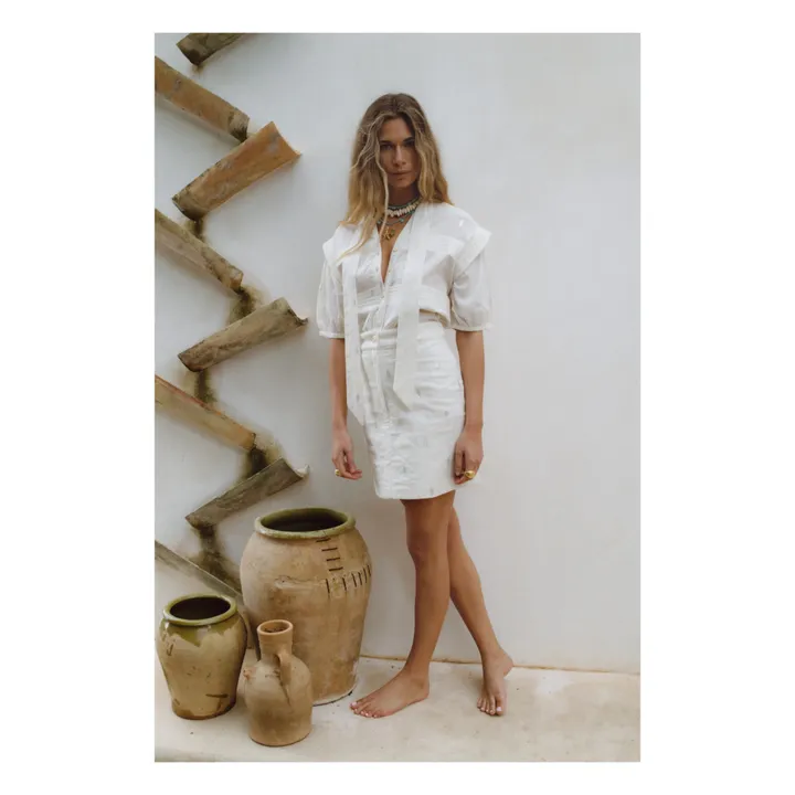 JoSephine Blouse Noeud Mojito Métallisée | Ecru
