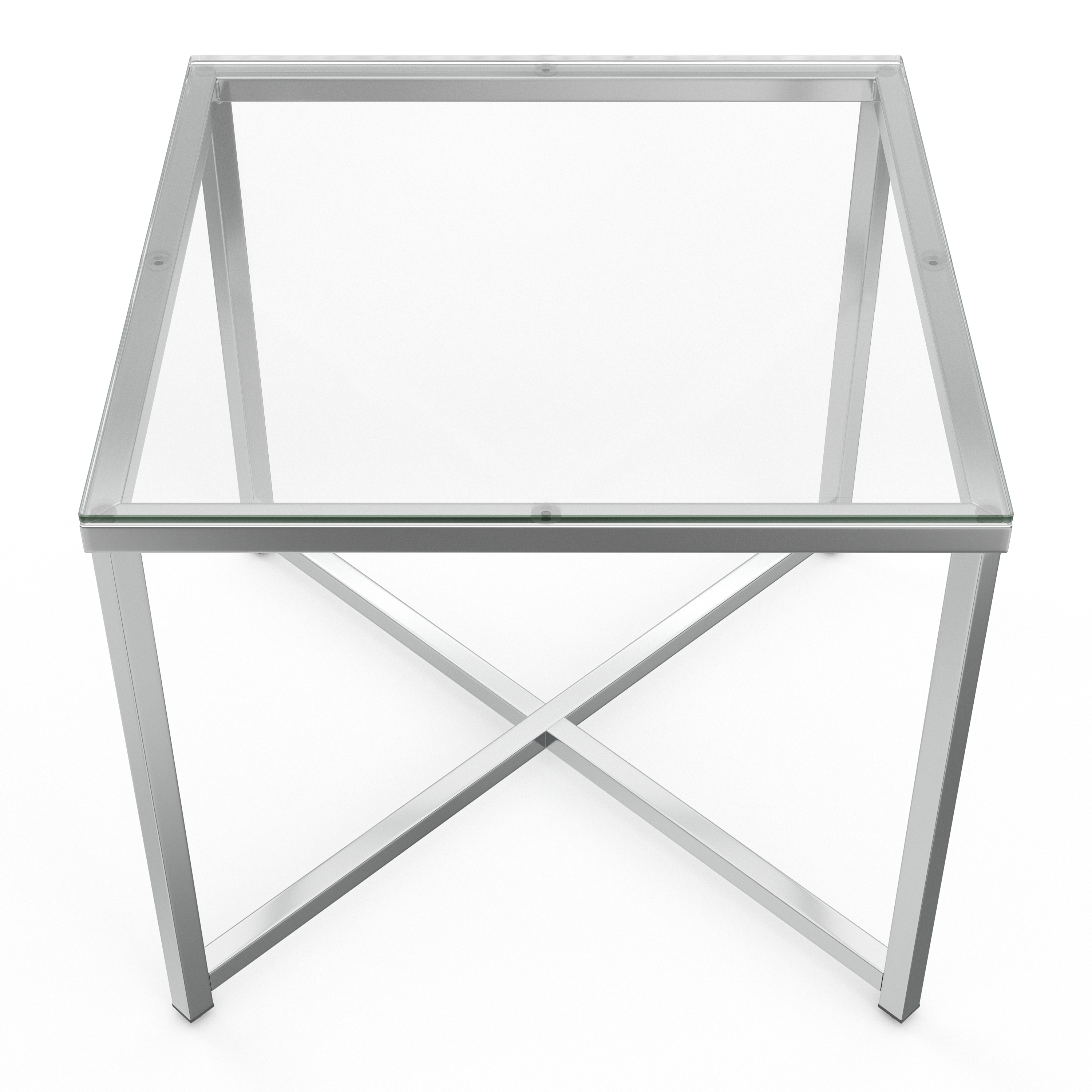 Beistelltisch Glas RUFIN silber