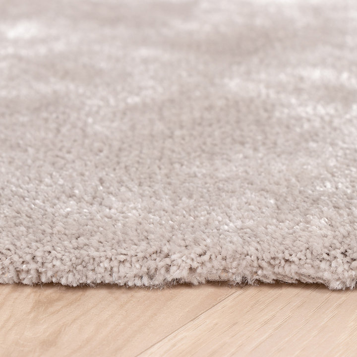 Rond viscose vloerkleed - Vive Grijs | Wasbaar!