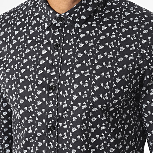 Chemise Manches Longues Carton 10714512D Noir Floral