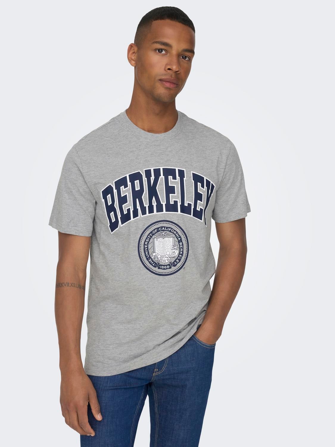ONSBERKELEY T-shirt Light Grey Melange