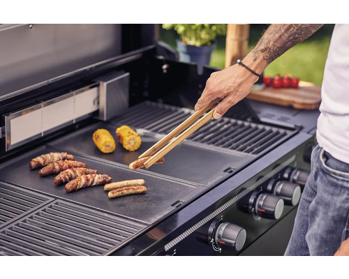 Tenneker® Grilltang, Grillspatel, Grillgerei, Keukentang, 31,5 cm, Hout