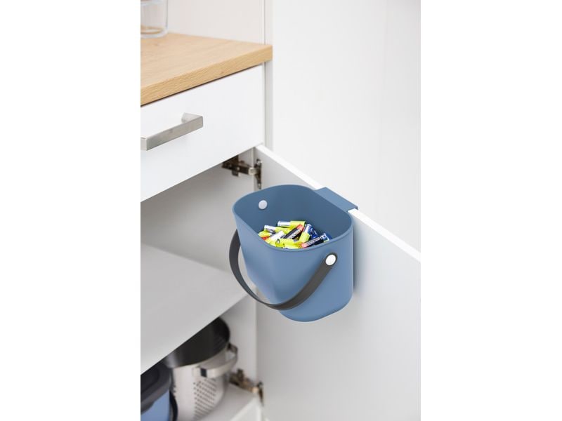 Rotho Komposteimer Albula 3.2 l, Horizon Blau Bioabfallbehälter