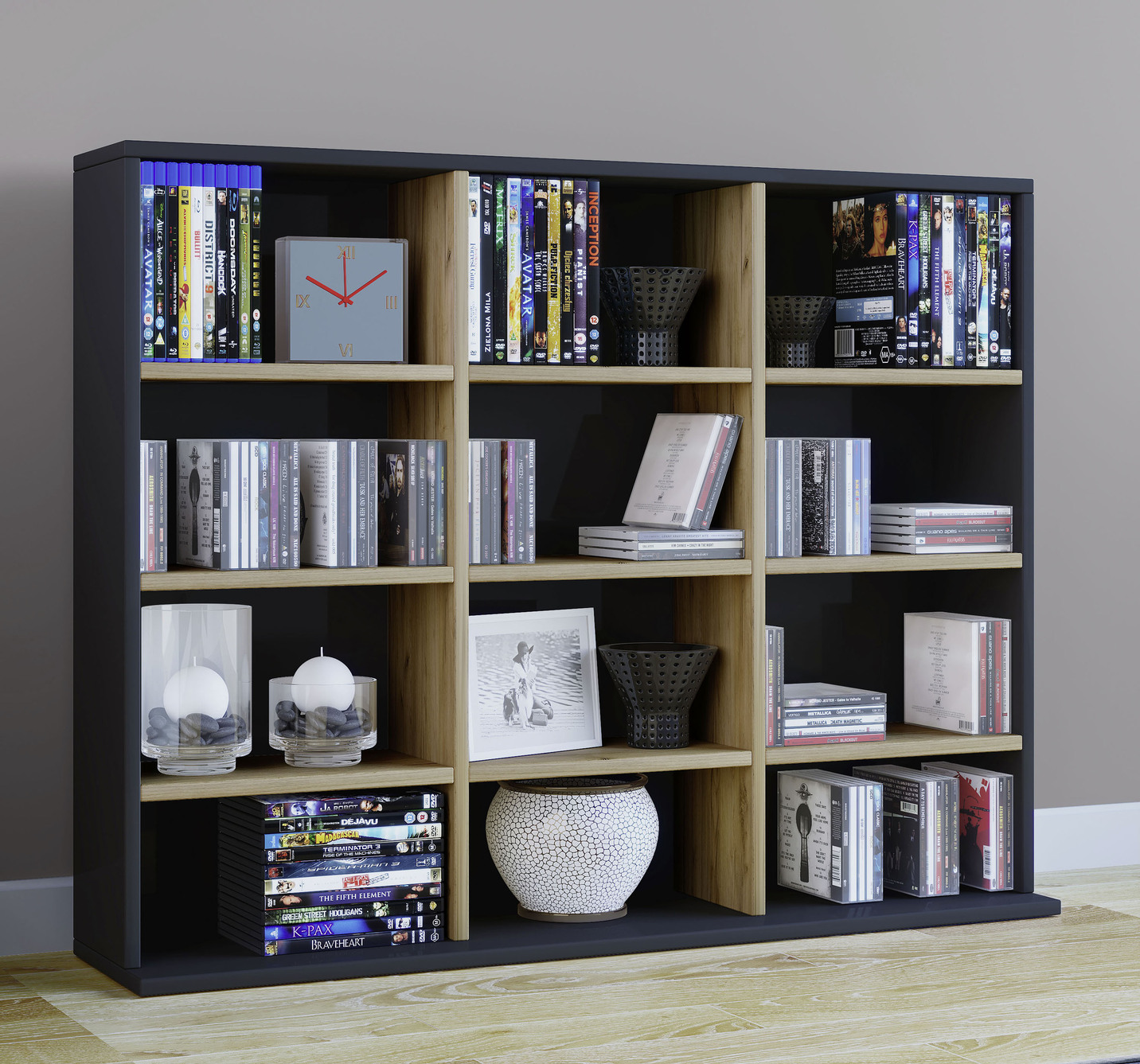 Regal aus Holzstruktur-Nachbildung