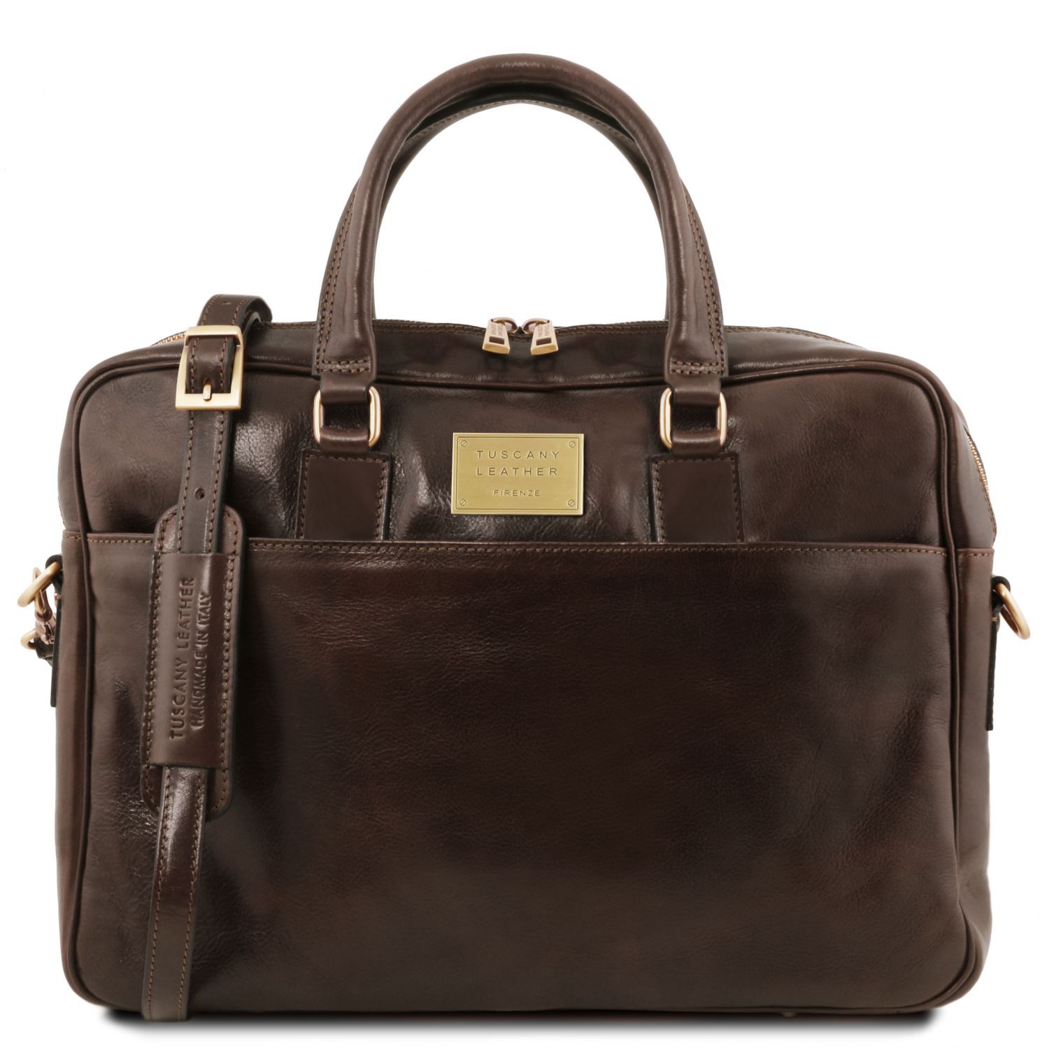 TL141241 – Urbino – leren laptop Aktetas with front pocket