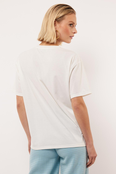 Fluresk witte dames t-shirt