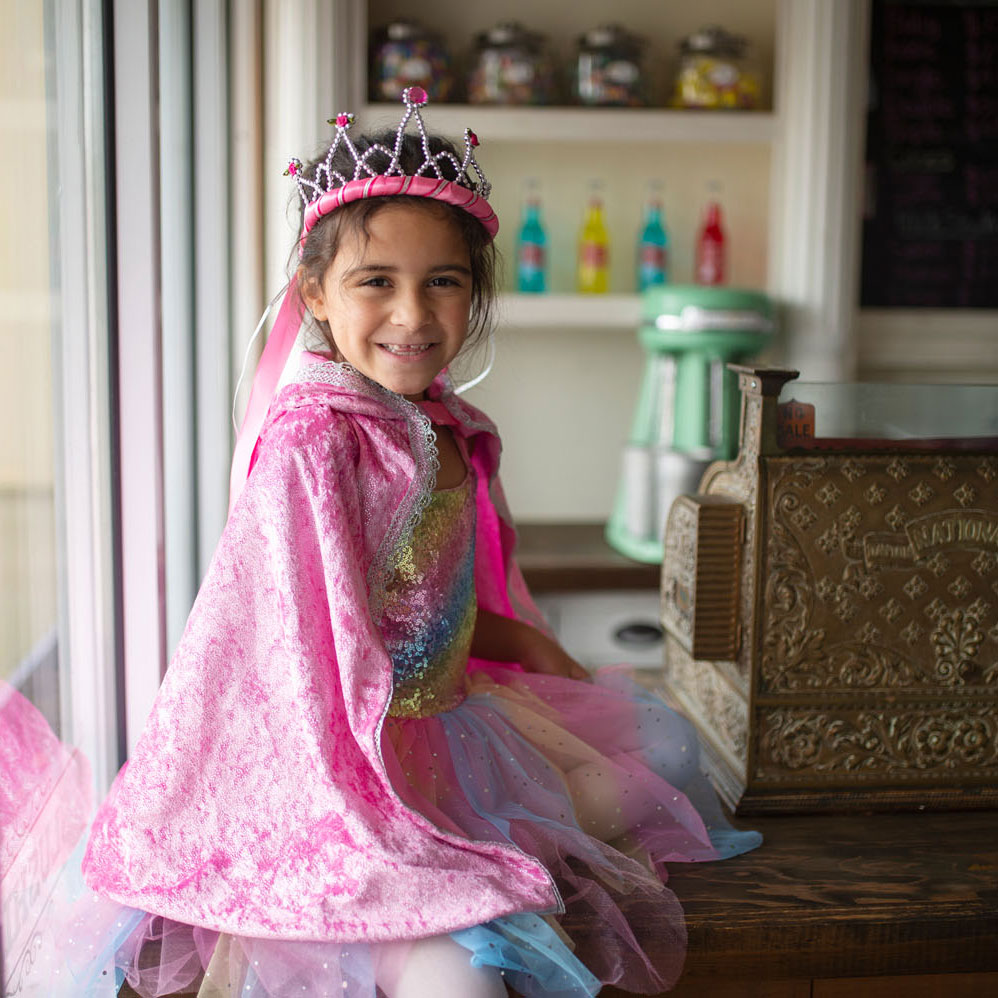 Diamond Sparkle Cape Roze, 5-6 jaar