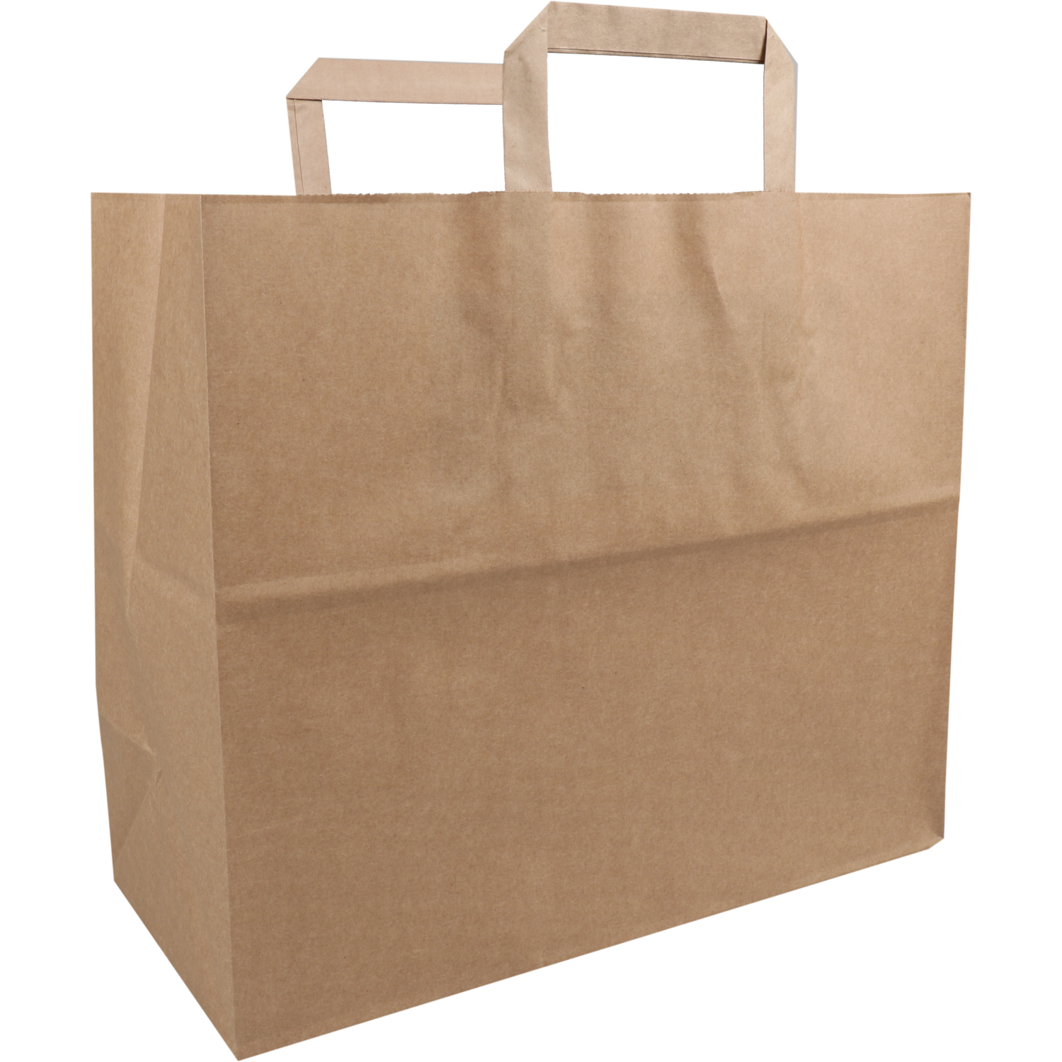 Tas, Papier, platte handgreep, 32x 17x27cm, papieren draagtas, bruin