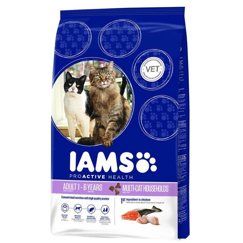 IAMS Pro Active Health Adult Multi-Cat Household à prix discount sur bitiba.fr
