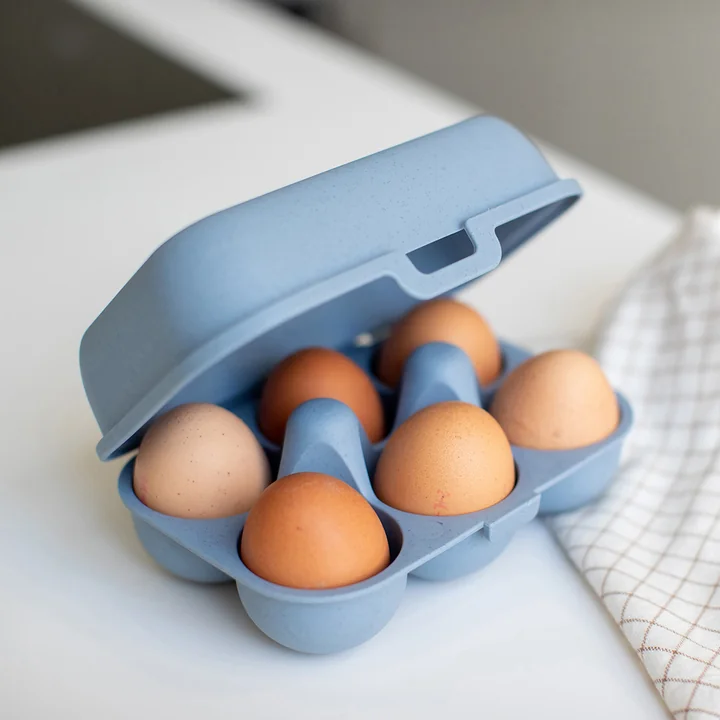 Koziol - Eggs to go Mehrweg Eierbehälter, organic rot