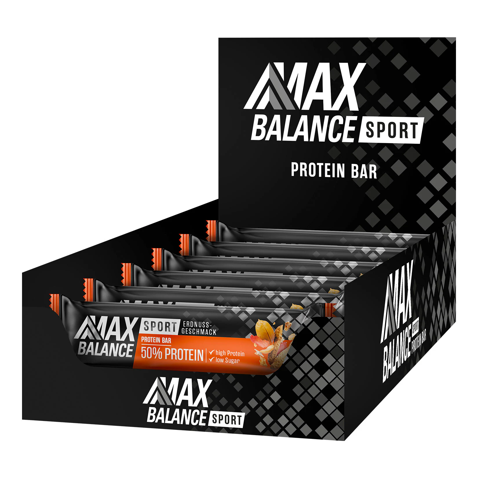 Maxbalance 50% Sport Proteinriegel Erdnuss 45 g, 12er Pack