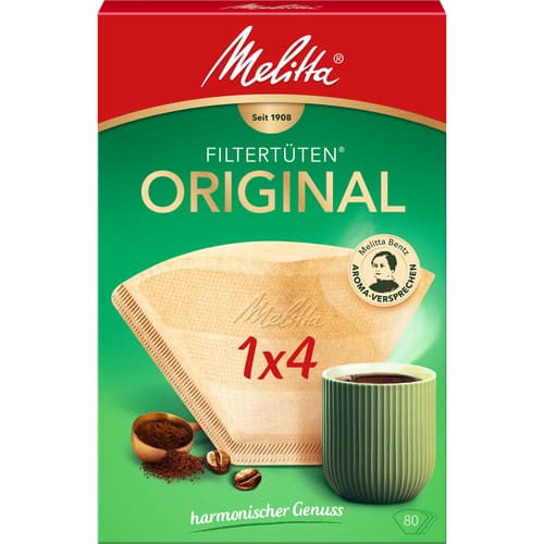 Melitta Filtertüten Original 1x4 Naturbraun