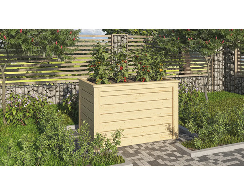 Verhoogd bed klassiek Karibu 0 98 x 65 x 62 cm naturel