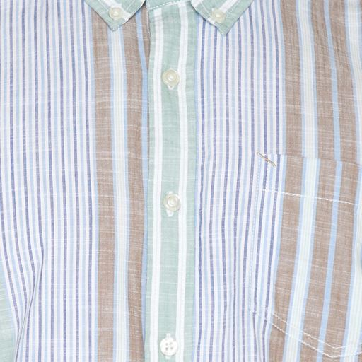 Signal Boone Stripe Skjorte, Worn Green, XXL