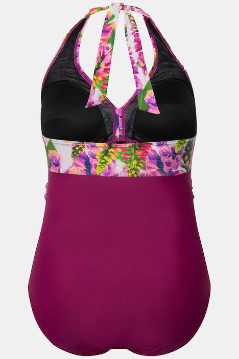 Bellieva-Badeanzug, Blüten, Softcups, Neckholder