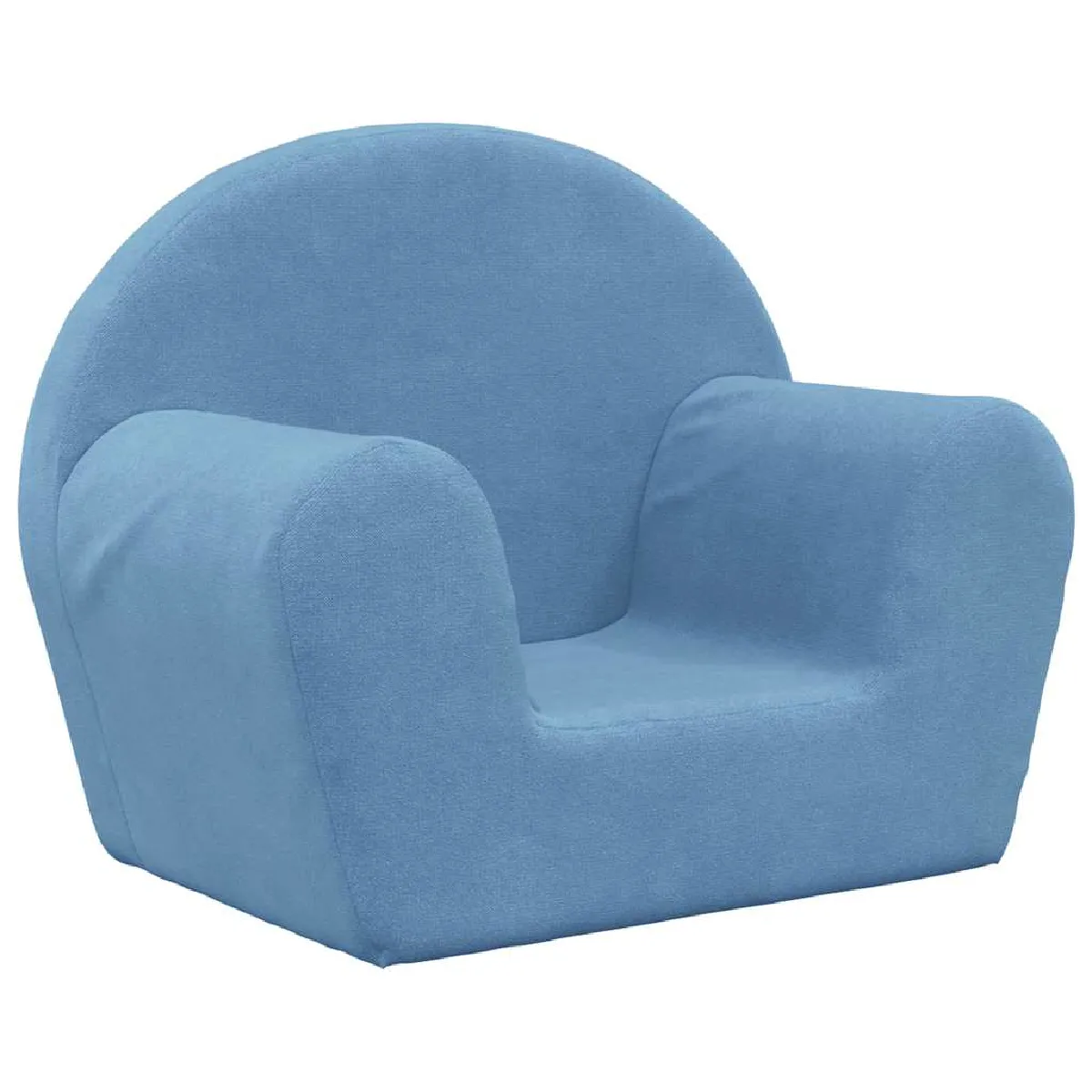 vidaXL Canapé enfants bleu peluche douce