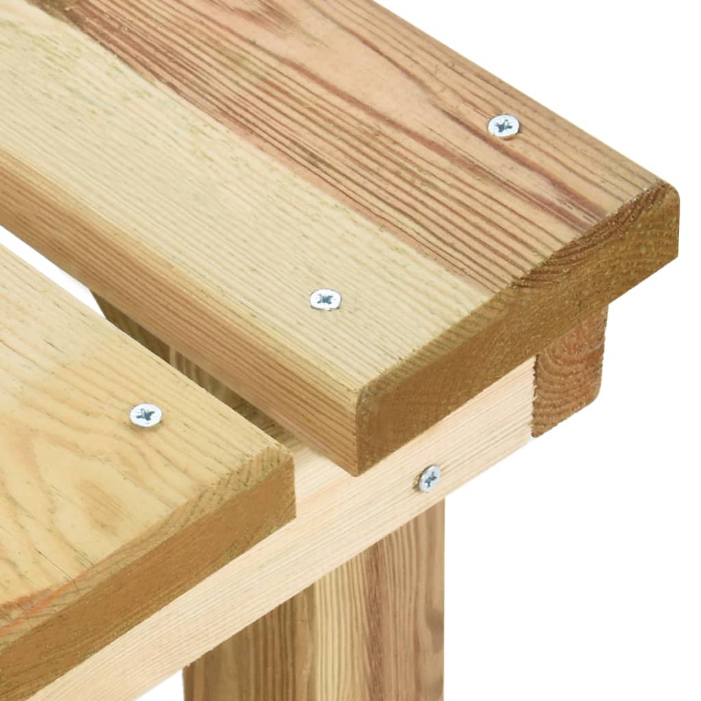 Banc de jardin meuble de patio d'extérieur terrasse 140 x 38 x 45 cm bois de pin imprégné