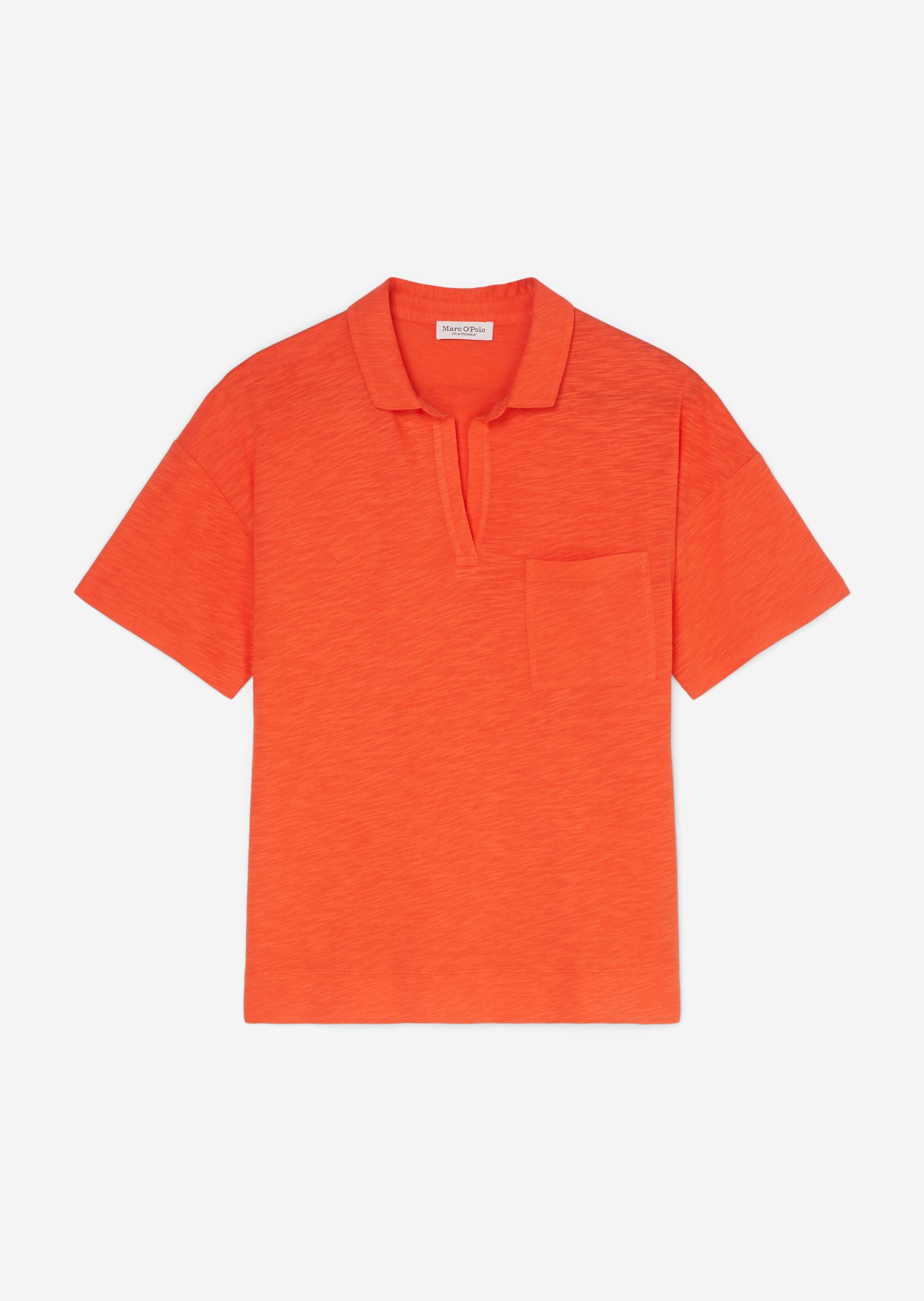 Polo-T-Shirt regularaus Organic Cotton-Viskose-Mix