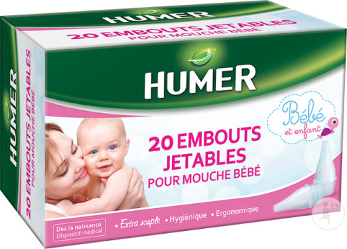 Humer Embouts Jetables Pour Mouche Bébé Extra Souples 20 Pièces