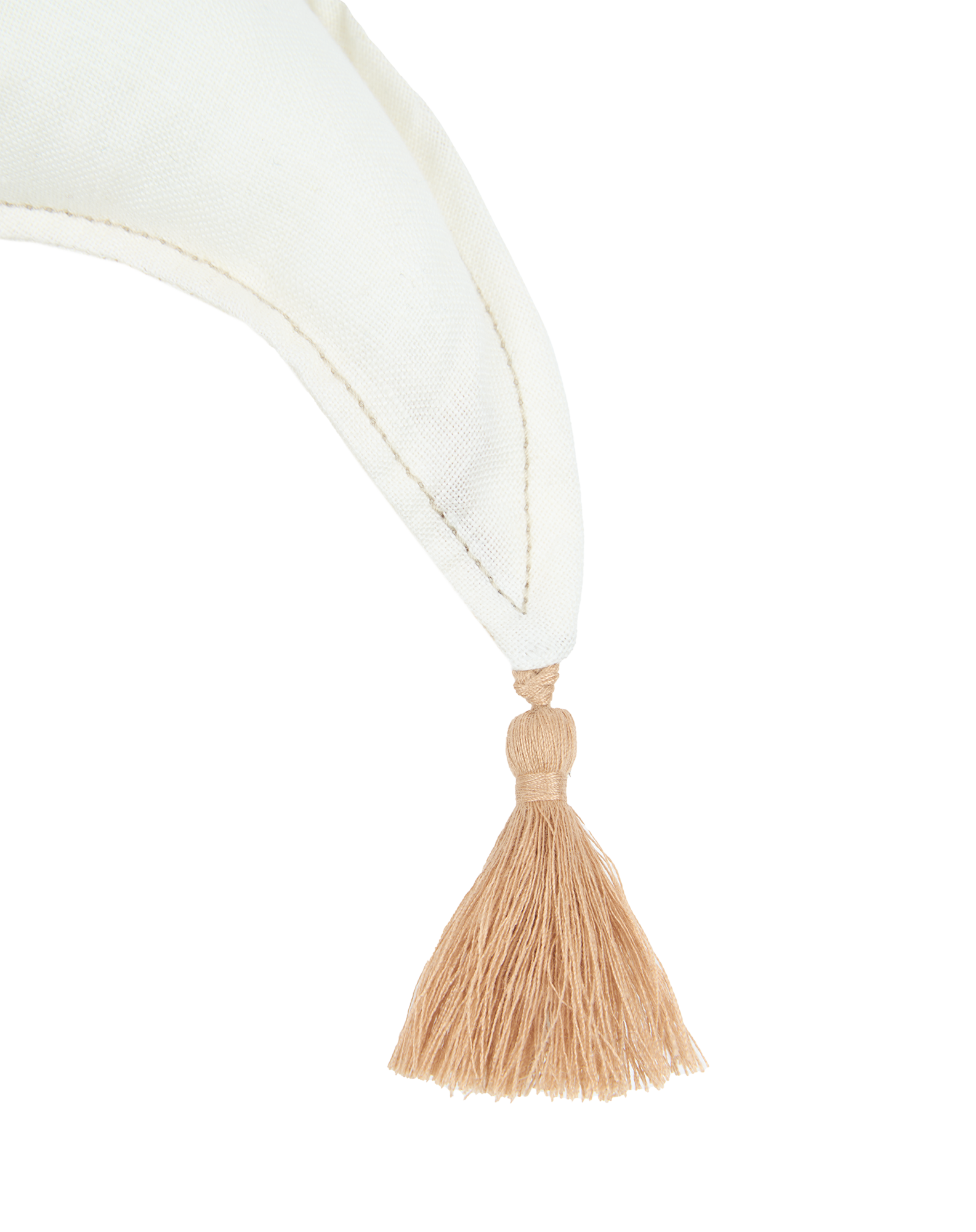 Coussin lune l1n0 en lin français lavé | Blanc
