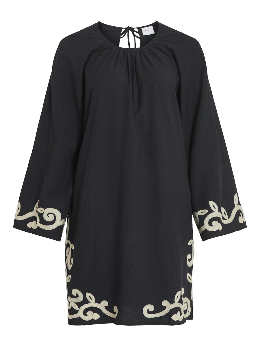 VILA<br>Vestido curto com estampa nos punhos