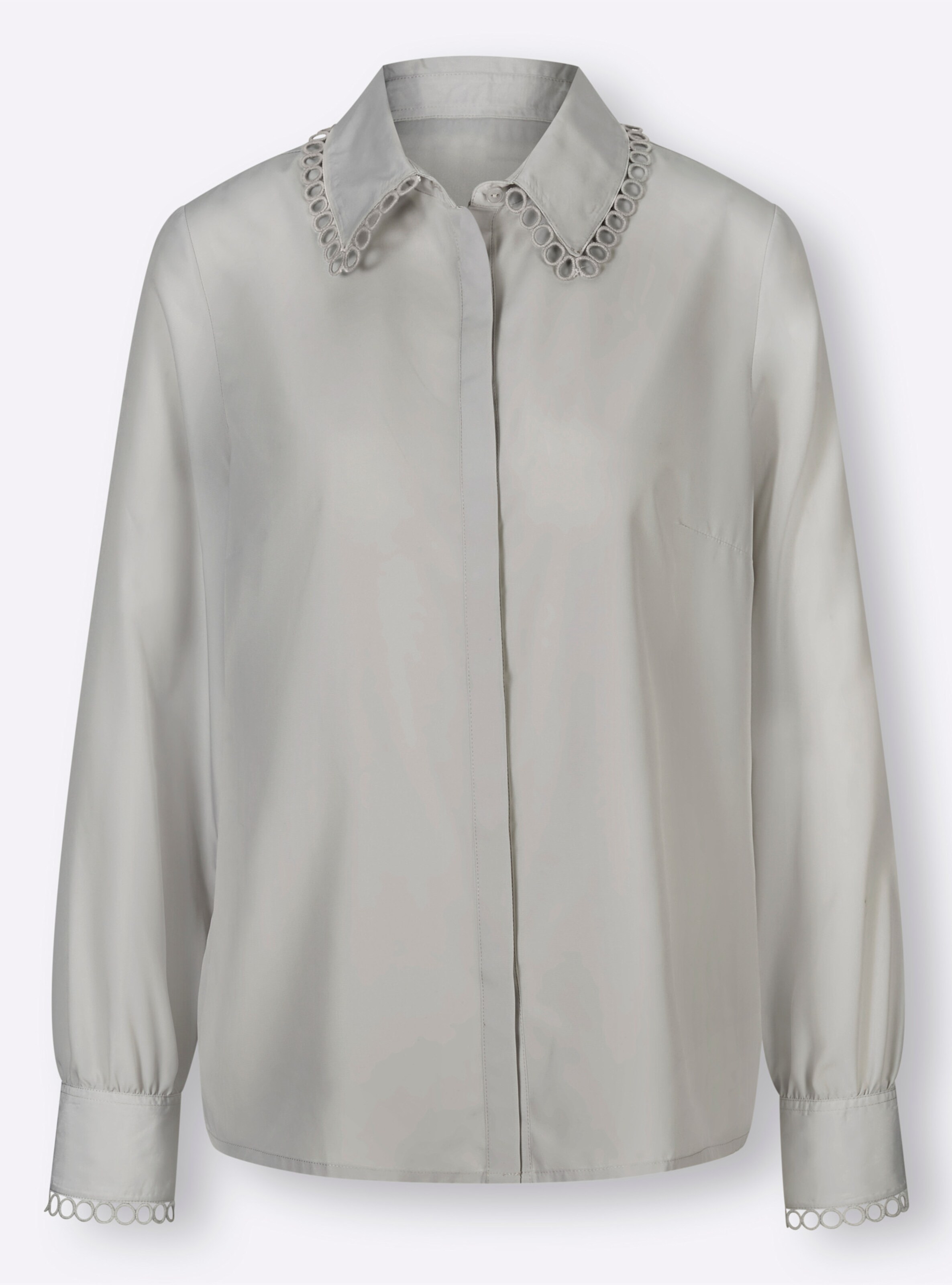 Bluse in hellgrau