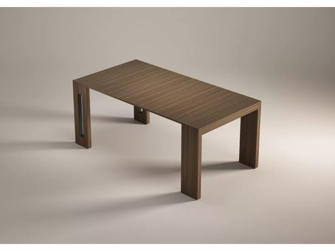 Table extensible - couleur noyer - 90x45-190 cm - ROMA