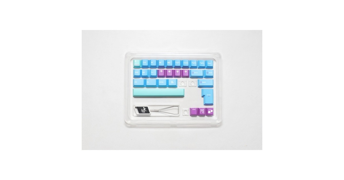 DuckyMK Frozen Llama PBT Keycaps  (Lichtblauw/wit)