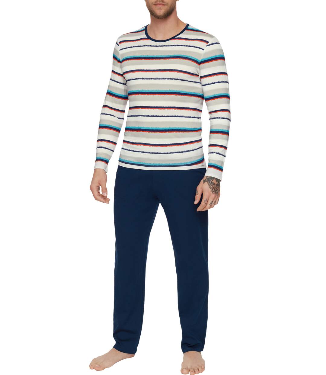 Pyjama tenue d'intérieur pantalon top manches longues Mars Lisca Men