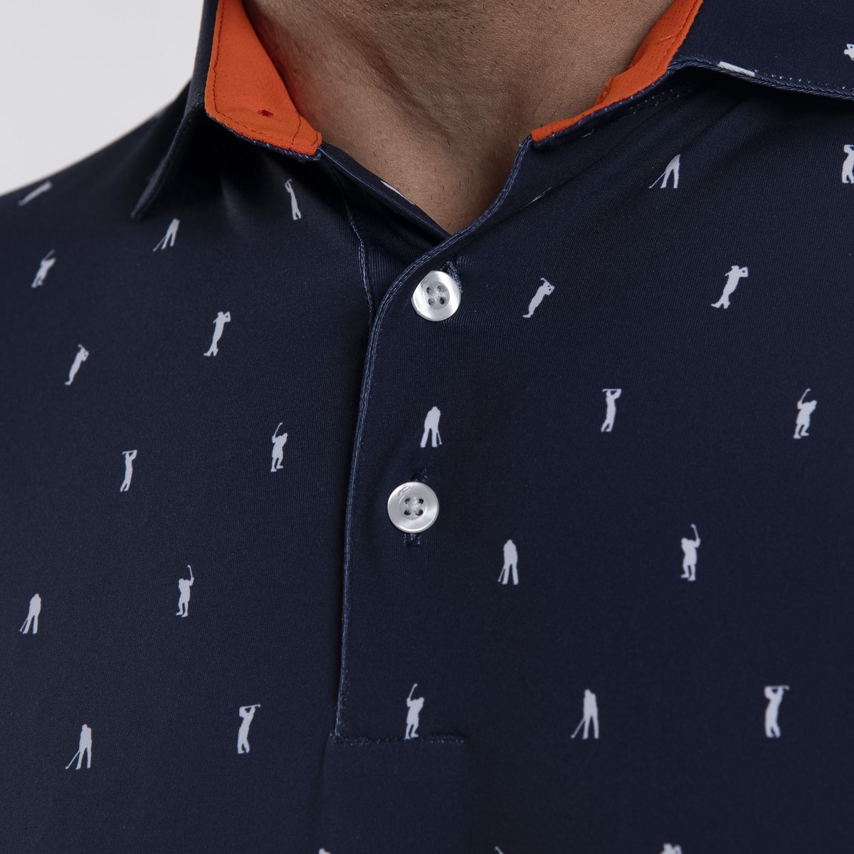 Golfer Polo S/S Herre Atlanta Blue/White