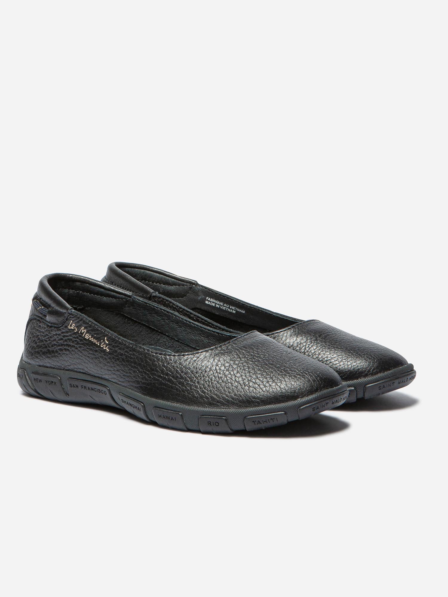 Ballerines Femme Confort Cuir Marine