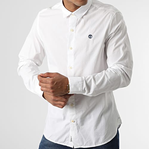 Chemise Manches Longues E-R Pop Solid A2BQE Blanc
