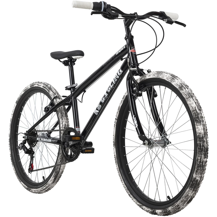 KS Cycling Kinderfahrrad 24'' Crusher Schwarz-Weiß