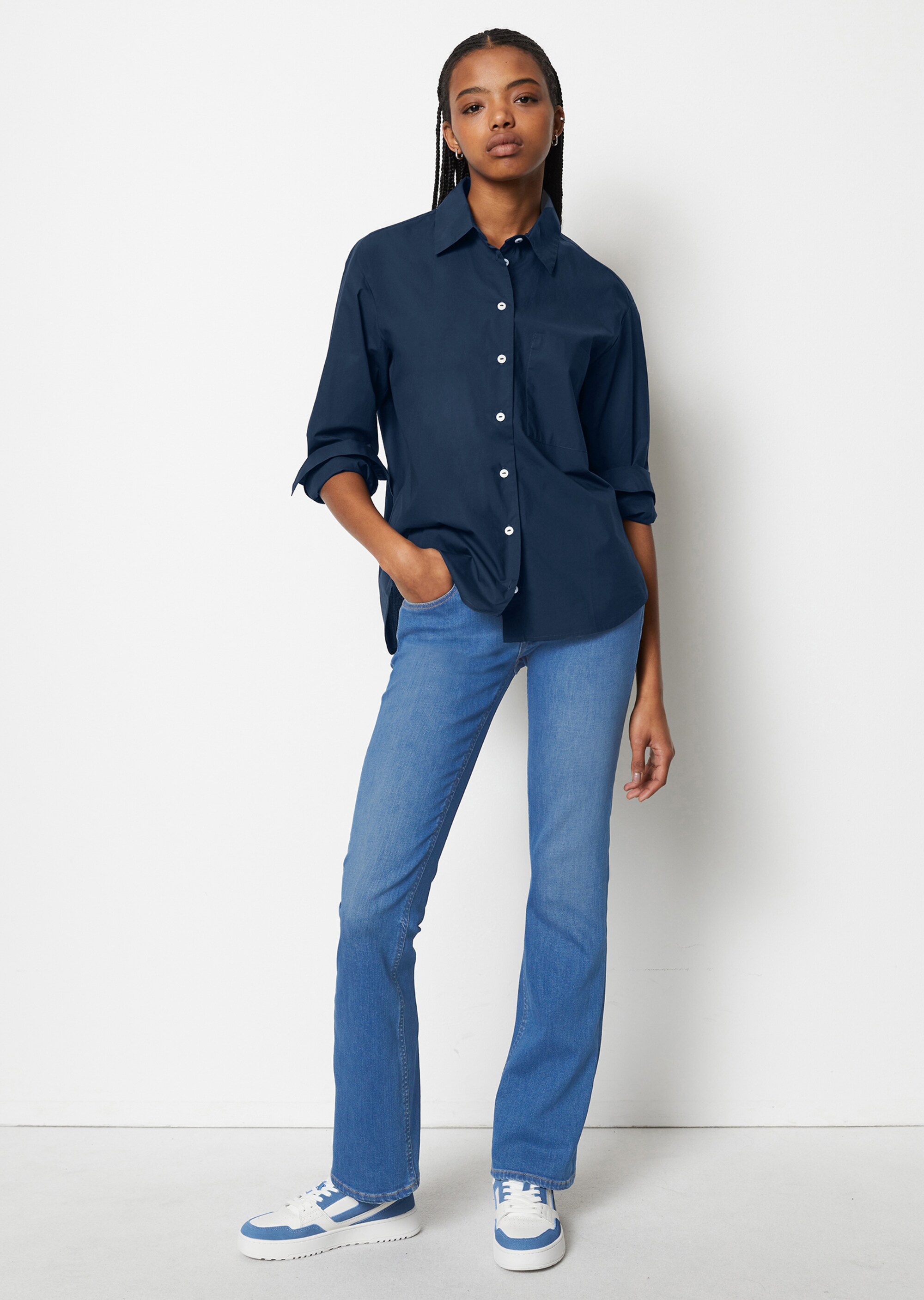 Bluse regularaus softer Bio-Baumwolle