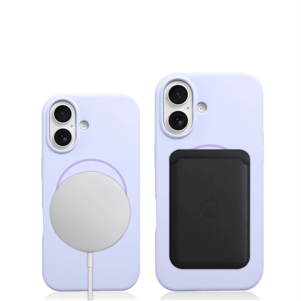 iPhone 17 MagSafe Silikon Case Hülle - Hellblau