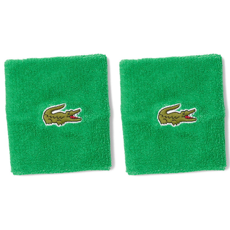 Poignets éponge Lacoste vert