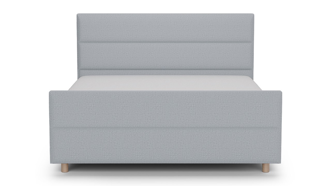 Elektrische boxspring Mica - Soft touch light blue