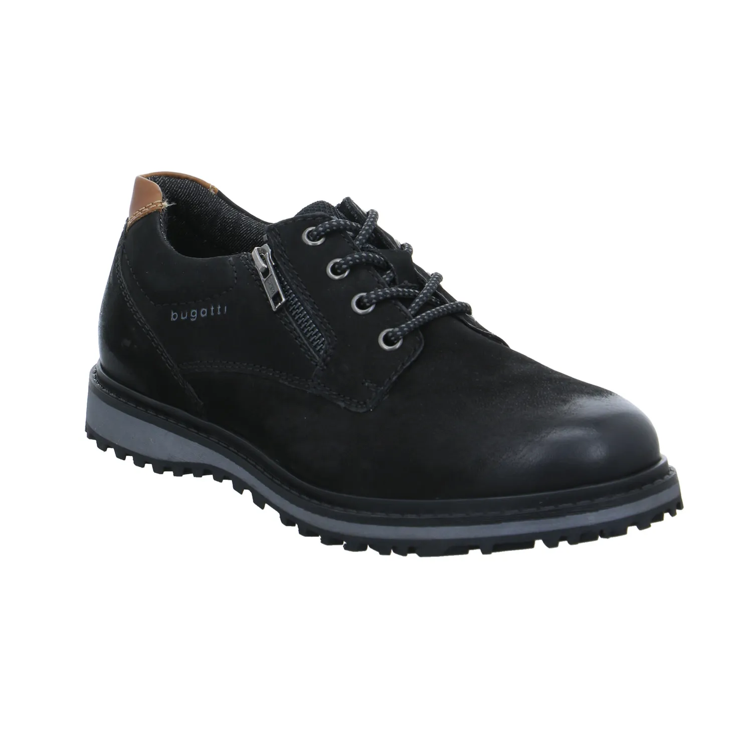 BUGATTI SHOES Halbschuh-City Schwarz Leder