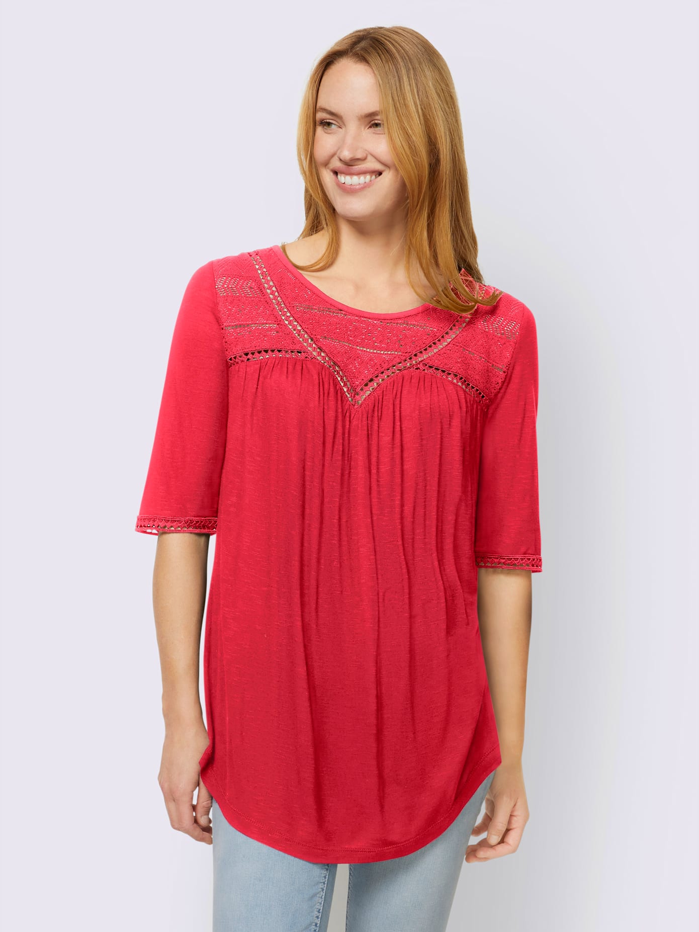 Shirt détails en dentelle tendance